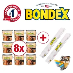 BONDEX BigPack Dauerschutz Lasur + Zollstock, Außen Holzfarbe, 5 - 20 l, wetterschutz