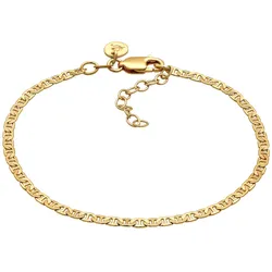 Elli PREMIUM Stäbchen-Panzerkette Robust Basic 925er Silber goldfarben Damen 