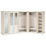 Weißer Massivholz Eckschrank Exklusive Schlafzimmer Designer Edle Möbel