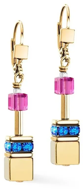 Coeur De Lion Damen Ohrhänger 3015/20-1535 GeoCUBE® Iconic Metallic Rainbow gold