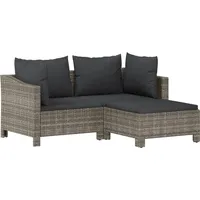 vidaXL Garten-Lounge-Set 6-tlg. grau