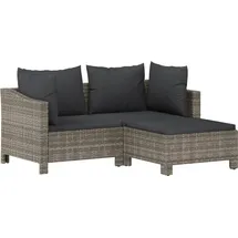 vidaXL Garten-Lounge-Set 6-tlg. grau