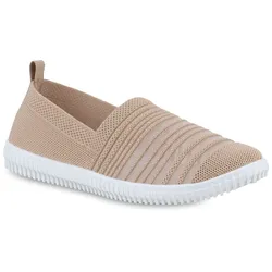 Damen Slip Ons in Khaki
