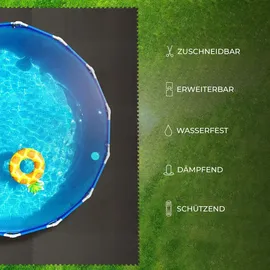 BestLivings Pool Unterlegmatte Anthrazit 50x50 cm