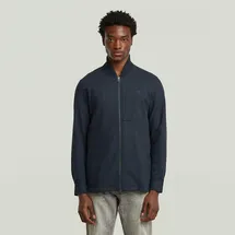 G-Star Bomber Collar Zip Überhemd Dunkelblau XL
