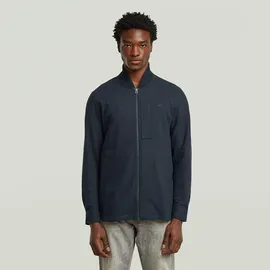 G-Star Bomber Collar Zip Überhemd Dunkelblau XL