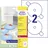 Avery Zweckform CD/DVD-Etiketten L7760-25 Weiß 117 mm 25 Blatt 50 St.