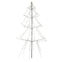 MARELIDA LED Lichterbaum Weihnachtsbaum 3m funkelnd Timer aufklappbar Vorgarten