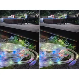 meineWunschleuchte Lichtschlauch Solar 4,9 m 2er Set transparent