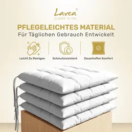 LAVEA Sitzkissen 40 x 40 x 3 cm Silber 8 St.