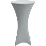 Beautissu Stehtischhusse Stella Silber Ø80 cm