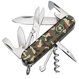 Victorinox Schweizer Taschenmesser, Climber, Multitool, Swiss Army Knife, 14 Funktionen, Klinge, Korkenzieher, Dosenöffner, Camouflage