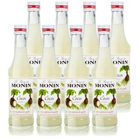 8x Monin Cocos Sirup, 250 ml Flasche