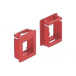 Delock Modulblende Snap-in-Halterung - Schrankmontage - Rot (Packung mit 4)