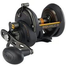Penn Squall II Star Drag konventionelle Angelrolle, SQLII30SD, Schwarz/Gold