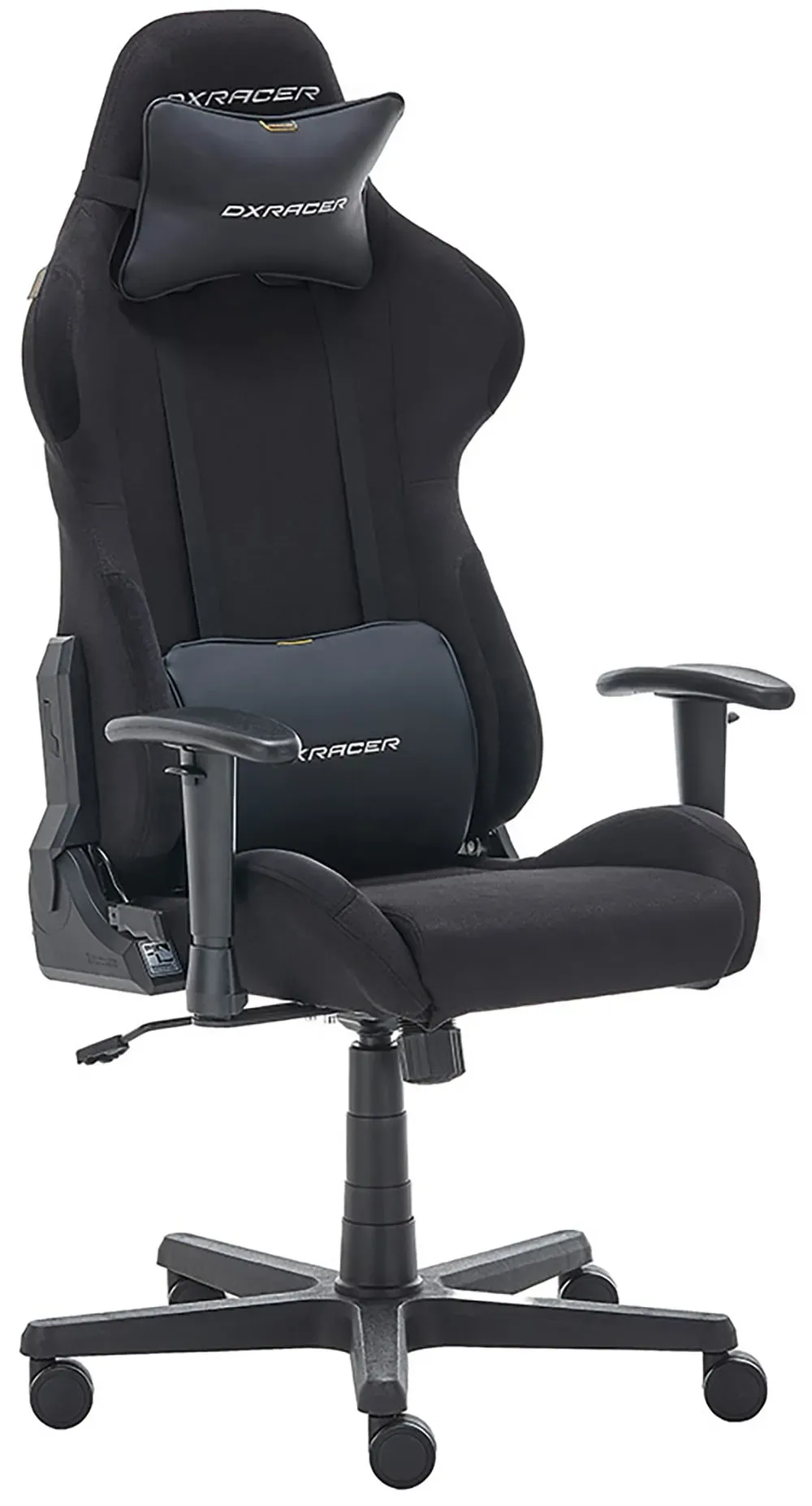 Gaming-Stuhl MCA FURNITURE "DX Racer Formula Gamingchair", schwarz, B:65cm H:121cm T:65cm, Nylon, Polyester, Stoff, Stühle, Gaming,Racing,Design,Lordose,Kissen,Armlehne,drehbar,verstellbar