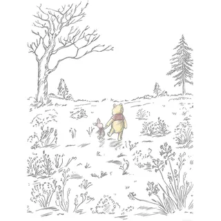 KOMAR Vliesfototapete Winnie Pooh Walk 200 x 280 cm