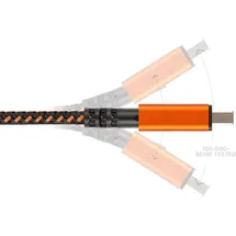 Xtorm USB auf Lightning 1,5 m Schwarz/Orange