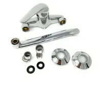 TEMPO DI SALDI Wandarmatur für Spüle Küchenarmatur Badewanne Hohe Messing verchromt