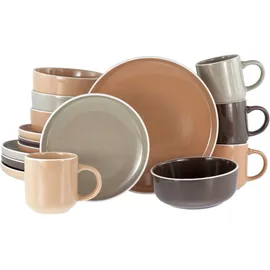 CreaTable Nordic Mocha Mousse Kombiservice 16-tlg.
