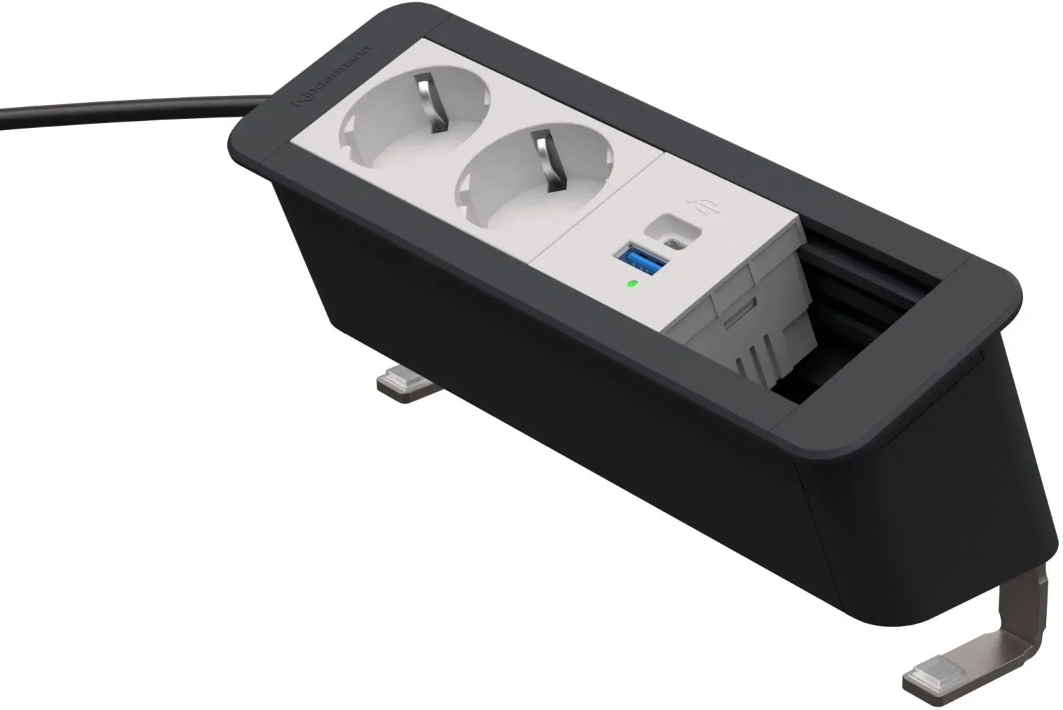 Kindermann CablePort Office desk 4-fach - 2x Strom + 1x USB-A/C + 1 freier Slot ...