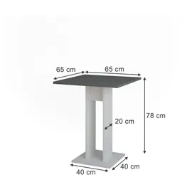 Vicco Repose 65 x 78 x 65 cm weiß/grau
