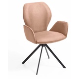 Niehoff Sitzmöbel Colorado Trend-Line Design-Armlehnenstuhl Eisen/Polyester - 180° drehbar Nirvana beige