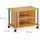 Relaxdays TV Tisch mit Rollen 45 x 60 x 40 cm Hellbraun Holz