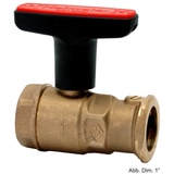 HEIMEIER IMI Heimeier Pumpen-Kugelhahn Globo P-S mit Schwerkraftbremse, 1 1/4" x 1'