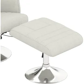 Homcom Relaxsessel mit Fußhocker, Massagesessel mit Liegefunktion, Elektrischer Liegesessel mit Fernbedienung, Fernsehsessel mit Leinenoptik, Stah... - Weiß