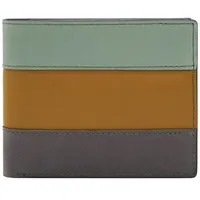 Fossil Leder Kartenetui Everett Bifold Card Case Sage braun grün - Braun/Grün/Grau