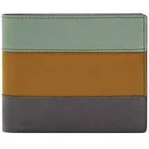 Fossil Leder Kartenetui Everett Bifold Card Case Sage braun grün - Braun/Grün/Grau
