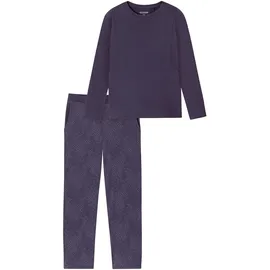 SCHIESSER Pyjama Selected Premium Warming Blau L