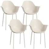 Outsunny Gartenstuhl 59 x 59 x 84 cm grau 4 St.