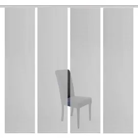 VISION S Schmidt Schiebewand Rom 4er-Set Polyester Grau 60 x 260 cm