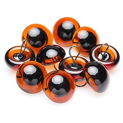 Hochwertige Glasaugen, 14 mm, 10 Stück