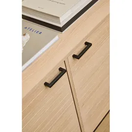 Actona Sideboard 180 x 80 x 40 cm Beige / Schwarz / Weiß