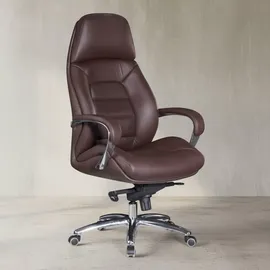 KADIMA DESIGN Chefsessel Echtleder Schwarz