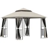 Outsunny Pavillon Metall, Polyester