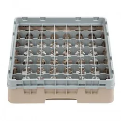 Cambro Gläserspülkorb beige mit 49 Fächern max Glashöhe 9,2cm. Dieser Gläserspülkorb bietet