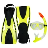 CRUZ Taucherbrille Hani Faru, mit verstellbaren Bändern gelb|schwarz L/XL