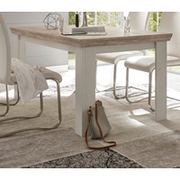 Furn.Design Esstisch Rovola (Tisch in Pinie weiß mit Oslo-Pinie, 160 x 90 cm, bis 6 Personen), Landhausstil weiß