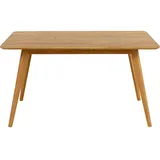 Kare Design Tisch Memo, Braun, 4-6 Personen, FSC Zertifiziert, Skandinavisches Design, Hochwertig, Zeitlos, Esszimmertisch, Wohnzimmer, Eiche Massivholz, Geölt, 75x140x90 cm (H/B/T)