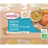 Babybio RISOTTO POIREAU DU CENTRE-VAL DE LOIRE SAUMON dès 8 mois Aliment 400 g