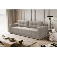 Kaiser möbel Lusso Sofa mit Schlaffunktion und Bettzeugcontainer Hellbraun