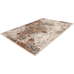 Teppich Charme 725, Padiro, rechteckig, Höhe: 5 mm, Chenille Flachgewebe im Vintage Stil beige 200 cm x 290 cm x 5 mm