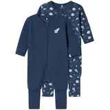NAME IT Dark Space Schlafanzug 2 Einheiten Dark Denim 0 Monate