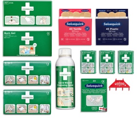 Cederroth First Aid Station Erste-Hilfe-Station Nachfüllpaket, Nachfüllset für First Aid Station, 1 Set = 11 Teile