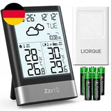 LIORQUE Wetterstation Funk Mit Außensensor Digital Thermometer Hygrometer Innen