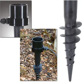 H4L Kugelleuchten Kugellampen Erdspieß Leuchte 2er-Set Ø 20/30cm Außenleuchten 230V - Weiß